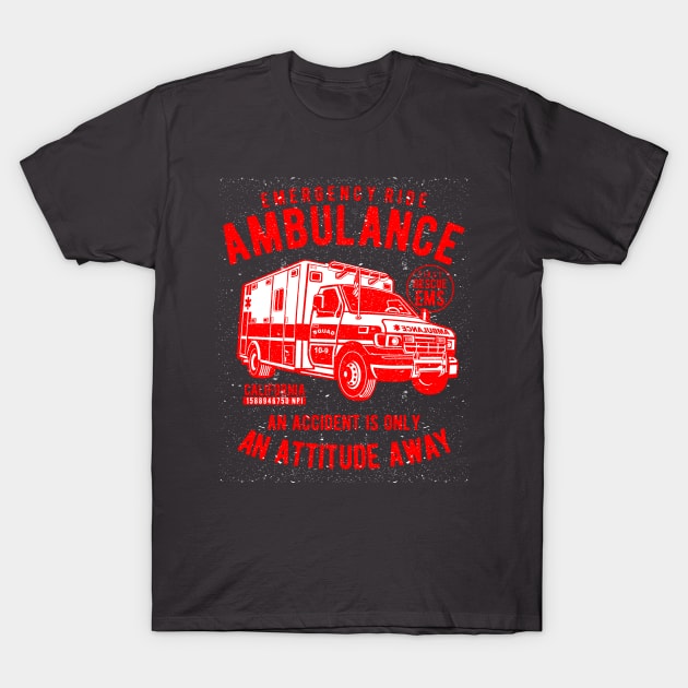 paramedic nurse emergency with ambulance driver T-Shirt by The Hammer